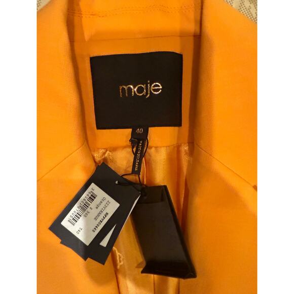 Maje Orange Tailored Blazer – Women’s FR 40 (US 8) - Picture 6 of 10